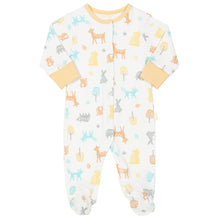 Load image into Gallery viewer, Baby in woodland sleepsuit
