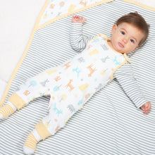 Load image into Gallery viewer, Baby in woodland dungaree set