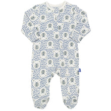 Load image into Gallery viewer, Baby in speckle bear sleepsuit