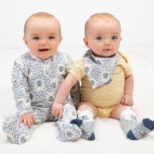 Load image into Gallery viewer, Baby in speckle bear sleepsuit