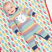Load image into Gallery viewer, Baby in rainbow fox blanket