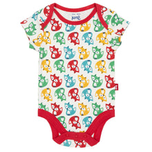 Load image into Gallery viewer, Baby in rainbow fox bodysuit