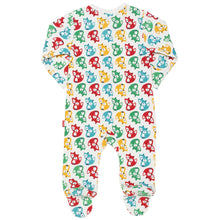 Load image into Gallery viewer, Baby in rainbow fox sleepsuit