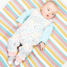 Load image into Gallery viewer, Baby in happy hare knit blanket