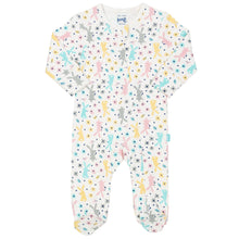 Load image into Gallery viewer, Baby in happy hare sleepsuit