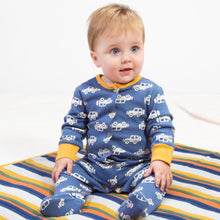 Load image into Gallery viewer, Baby in off-road sleepsuit