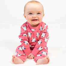 Load image into Gallery viewer, Baby in owl romper pink