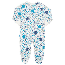 Load image into Gallery viewer, Baby in starry night sleepsuit