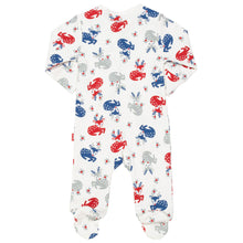 Load image into Gallery viewer, Baby in reindeer sleepsuit