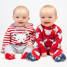 Load image into Gallery viewer, Baby in reindeer knit set