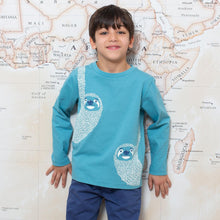 Load image into Gallery viewer, Boy in sloth t-shirt