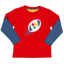 Load image into Gallery viewer, Boy in rugby t-shirt