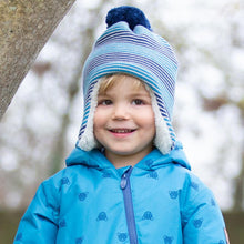 Load image into Gallery viewer, Boy in stripy hat and mitts