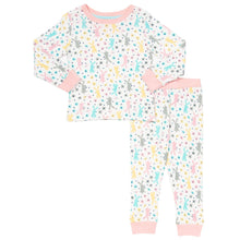 Load image into Gallery viewer, Girl in happy hare pyjamas