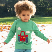 Load image into Gallery viewer, Boy in happy tractor t-shirt