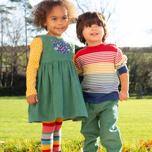 Load image into Gallery viewer, Boy in rainbow jumper