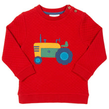 Load image into Gallery viewer, Boy in tractor sweatshirt