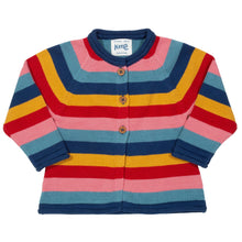Load image into Gallery viewer, Girl in stripy kitty cat cardi