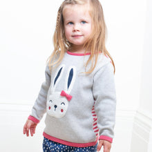 Load image into Gallery viewer, Girl in happy hare jumper