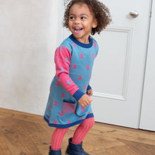 Load image into Gallery viewer, Girl in happy hare knit dress