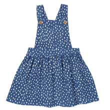 Load image into Gallery viewer, Girl in speckle heart pinafore