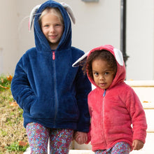 Load image into Gallery viewer, Girl in happy hare fleece pink