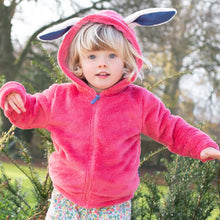 Load image into Gallery viewer, Girl in happy hare fleece pink