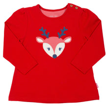 Load image into Gallery viewer, Girl in reindeer tunic