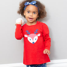 Load image into Gallery viewer, Girl in reindeer tunic