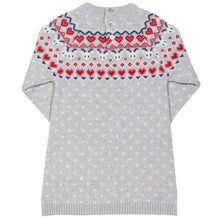 Load image into Gallery viewer, Girl in nordic heart knit dress