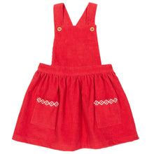 Load image into Gallery viewer, Girl in mini pocket pinafore