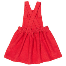 Load image into Gallery viewer, Girl in mini pocket pinafore